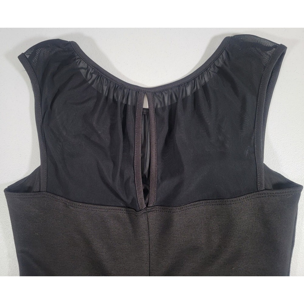 French Kiss Black Peplum Corset Women's Top Size Small Sheer Mesh Open Back - Picture 5 of 7